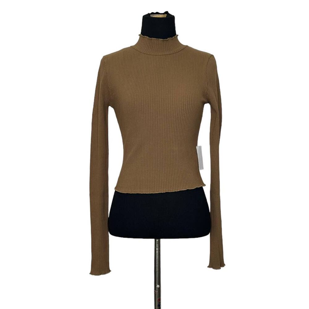 Good American Mock Neck Long Sleeve Fitted Sweater Size 2 - M